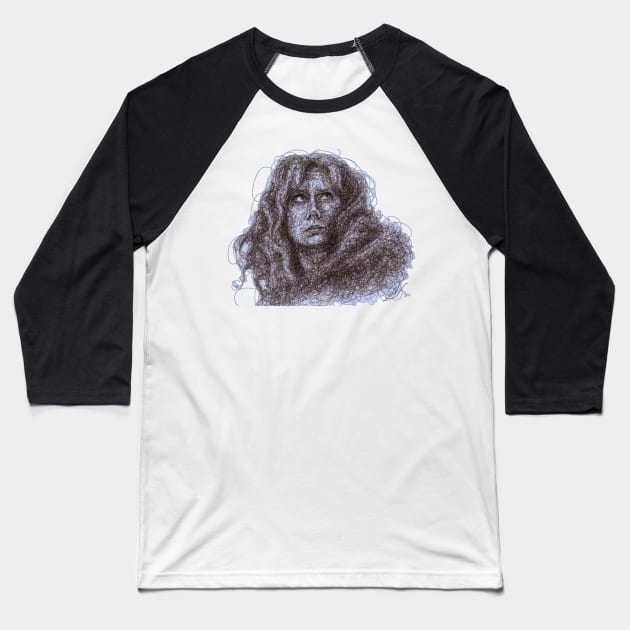 Donna Noble -scribble portrait Baseball T-Shirt by dangerbeforeyou